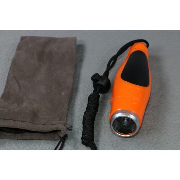 Electronic Whistle Handheld Loud Orange and Black with Lanyard Three Tone Noise - Picture 3 of 4